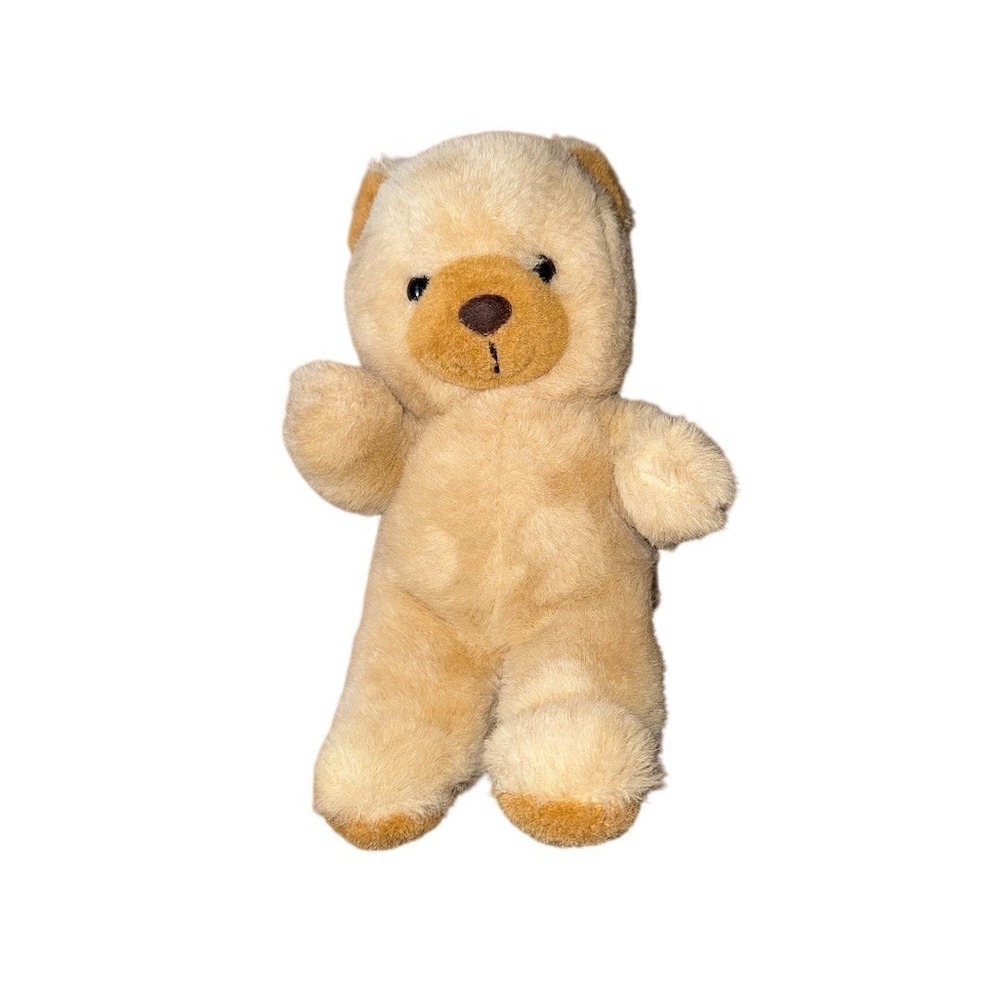 Vintage Eden Teddy Bear Plush Cream Tan 11in Stuffed Animal Embroidered